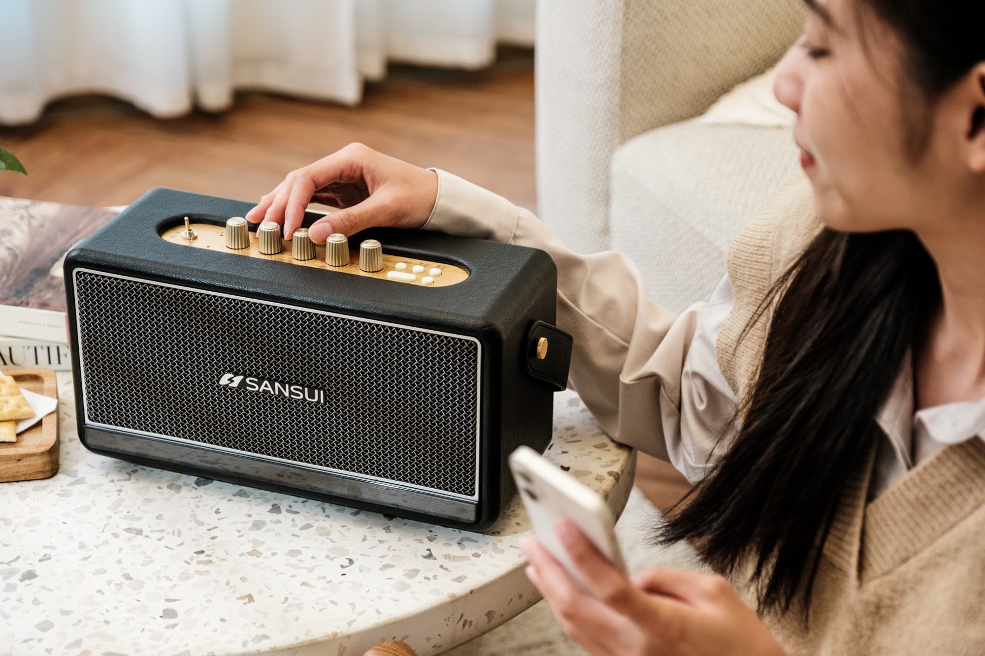 SANSUI Soul of Sound Bluetooth Speaker — Product Photography
