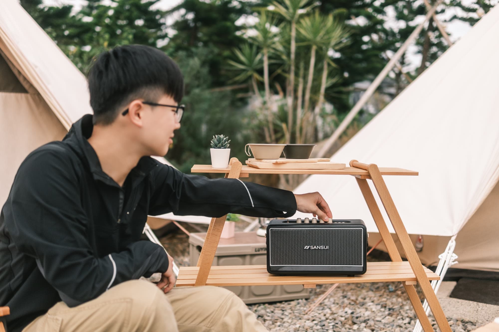 SANSUI Soul of Sound Bluetooth Speaker — Product Photography